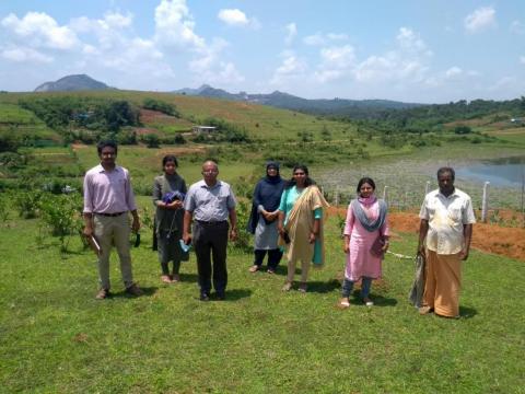 Field visit for site inspection for cultivating cool season vegetables